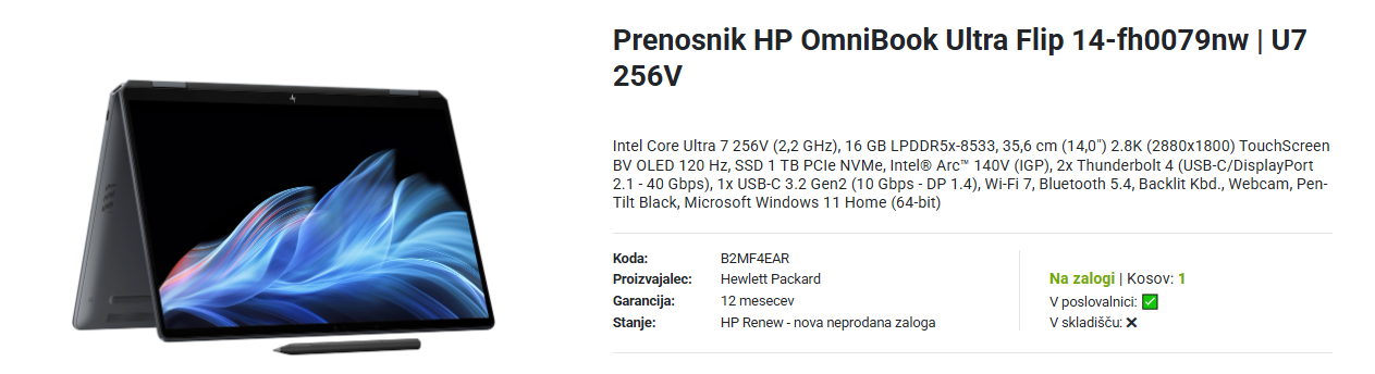 Slika prenosnika HP omnibook ki je znan po zelo dobri bateriji